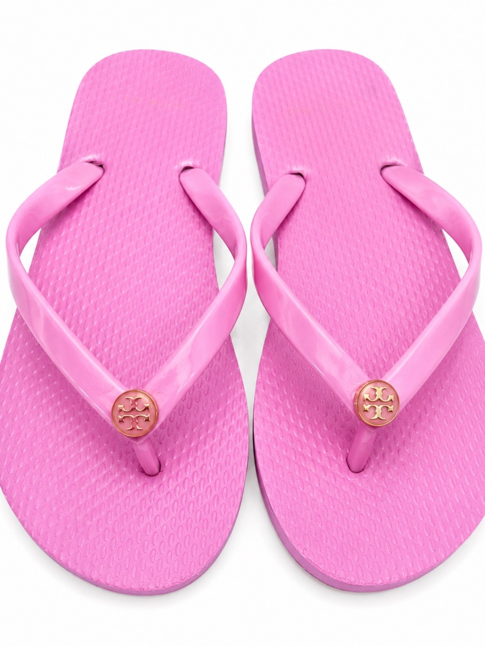 Tory Burch Pink Logo Flip Flop Sandals - Picture 4 of 7